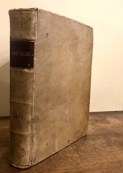  Boezio Severino (Boethius) Boetii viri celeberrimi De consolatione philosophie liber cum optimo commento beati Thome sub anno salutis Millesimo quidringentesimo nonagesimo primo. Nono vero kalendas Martias (21 Febbraio 1491) in oppido Hagenaw (Haguenau) s.t. (Heinrich Gran)